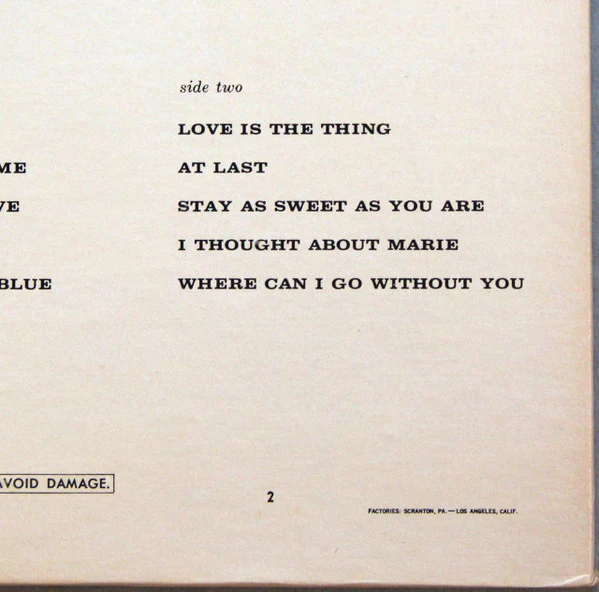 Nat "King" Cole* - Love Is The Thing (LP, Album, RP, Scr) (Very Good Plus (VG+)) - Image 5