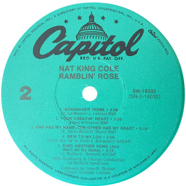 Nat King Cole - Ramblin' Rose (LP, Album, RE, Gre) (Very Good Plus (VG+)) - Image 4
