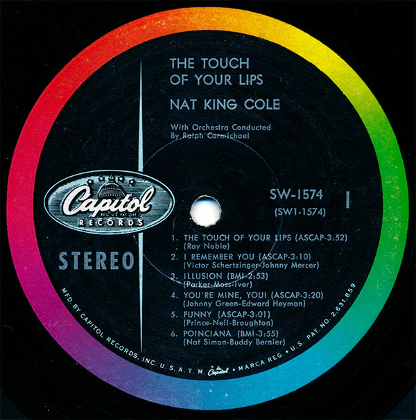 Nat King Cole - The Touch Of Your Lips (LP, Album, Scr) (Very Good Plus (VG+)) - Image 3