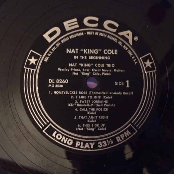The Nat King Cole Trio - In The Beginning (LP, Album, Comp, Mono) (Very Good Plus (VG+)) - Image 3