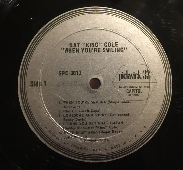 Nat King Cole - When You're Smiling (LP, Album) (Very Good Plus (VG+)) - Image 3