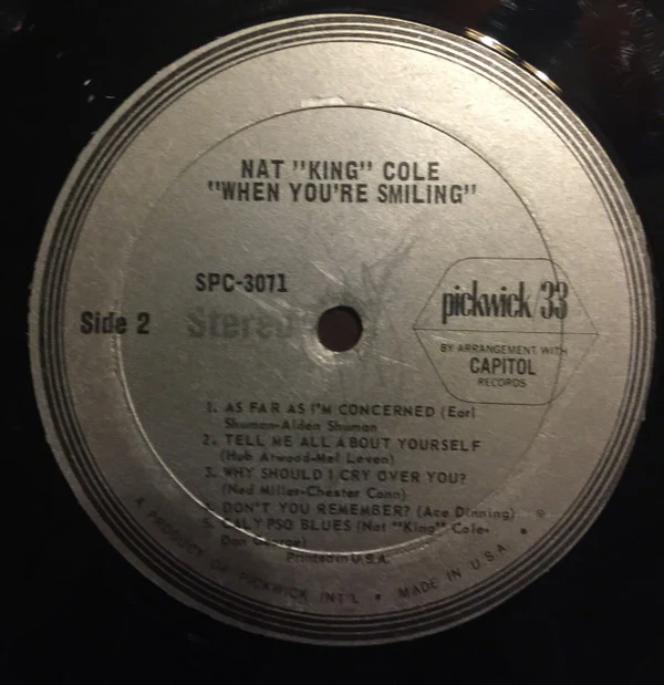 Nat King Cole - When You're Smiling (LP, Album) (Very Good Plus (VG+)) - Image 4