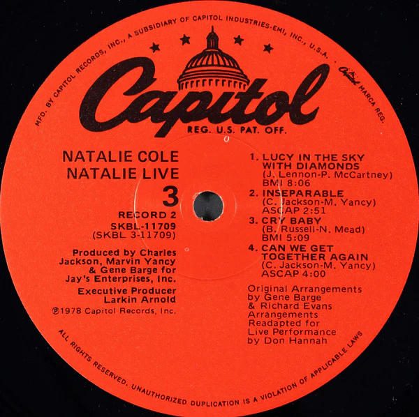 Natalie Cole - Natalie ... Live! (2xLP, Win) (Very Good Plus (VG+)) - Image 5