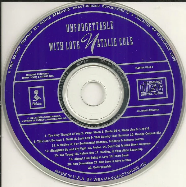 Natalie Cole - Unforgettable With Love (CD, Album) (Very Good Plus (VG+)) - Image 3