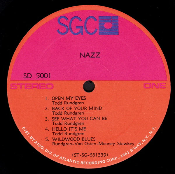 Nazz - Nazz (LP, Album, Gat) (Good Plus (G+)) - Image 3