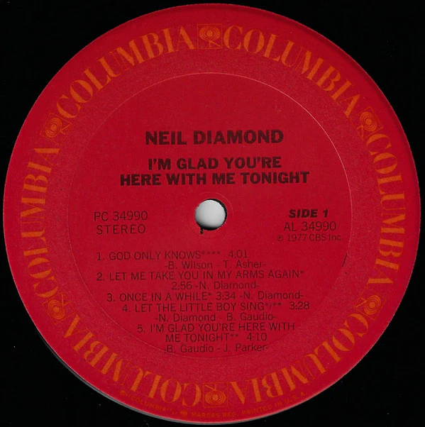 Neil Diamond - I'm Glad You're Here With Me Tonight (LP, Album, RE, San) (Very Good Plus (VG+)) - Image 3