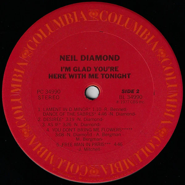 Neil Diamond - I'm Glad You're Here With Me Tonight (LP, Album, RE, San) (Very Good Plus (VG+)) - Image 4