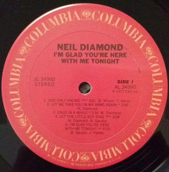 Neil Diamond - I'm Glad You're Here With Me Tonight (LP, Album, Ter) (Mint (M)) - Image 3