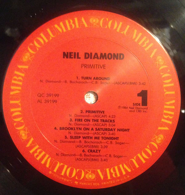 Neil Diamond - Primitive (LP, Album, Pit) (Near Mint (NM or M-)) - Image 3