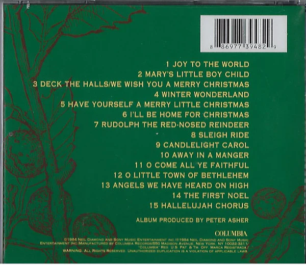 Neil Diamond - The Christmas Album Volume II (CD, Album) (Mint (M)) - Image 2