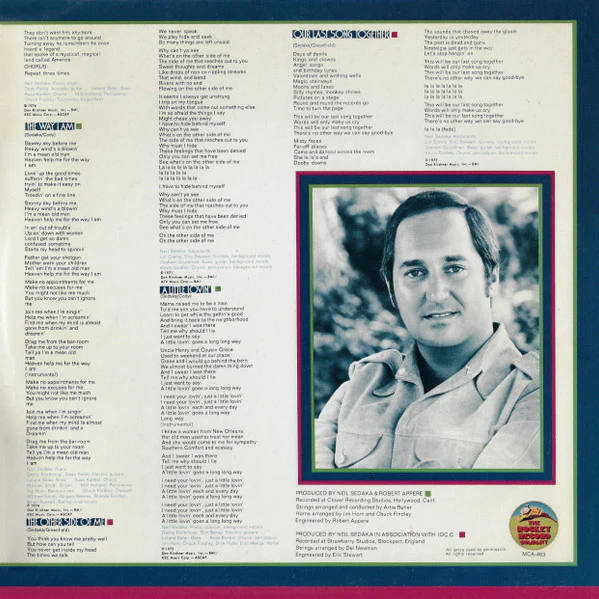 Neil Sedaka - Sedaka's Back (LP, Album, Comp, Pin) (Near Mint (NM or M-)) - Image 3