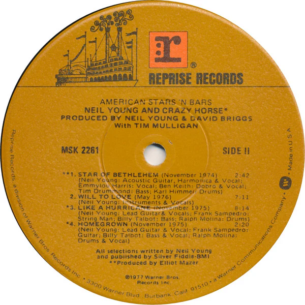 Neil Young - American Stars 'N Bars (LP, Album, Win) (Very Good (VG)) - Image 4