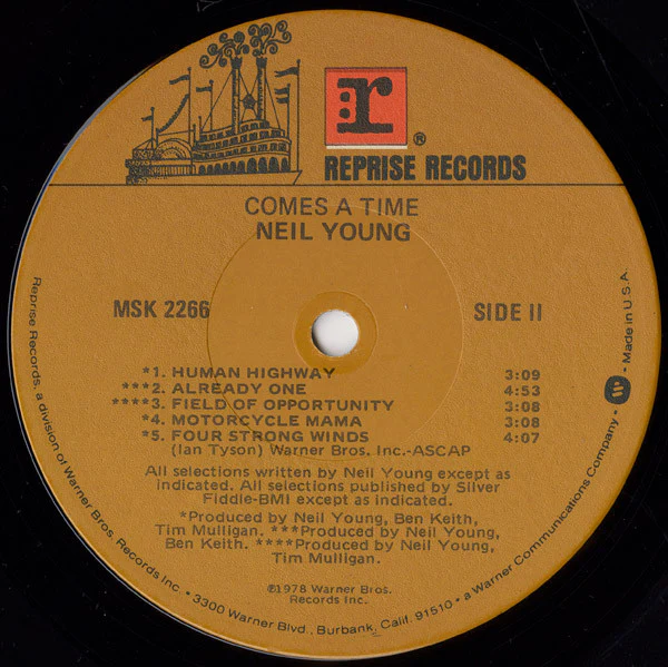 Neil Young - Comes A Time (LP, Album, RP, Win) (Very Good (VG)) - Image 5
