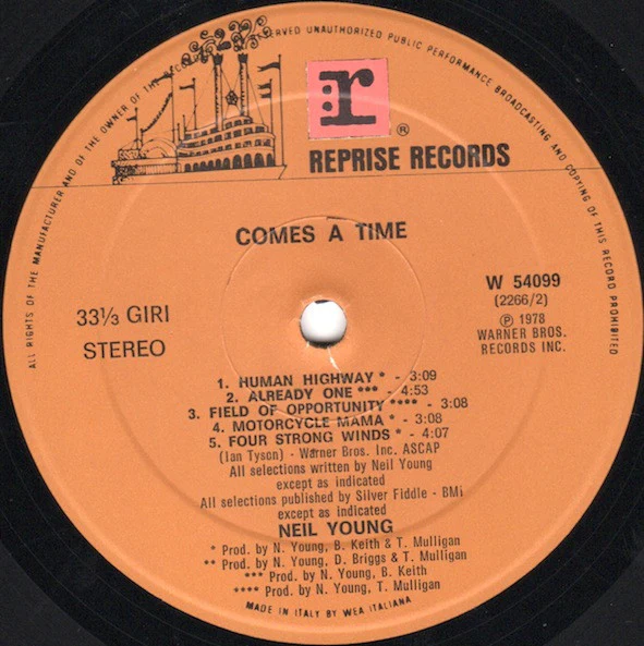 Neil Young - Comes A Time (LP, Album) (Very Good (VG)) - Image 4