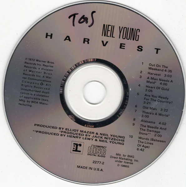 Neil Young - Harvest (CD, Album, Club, RE, WEA) (Very Good Plus (VG+)) - Image 3