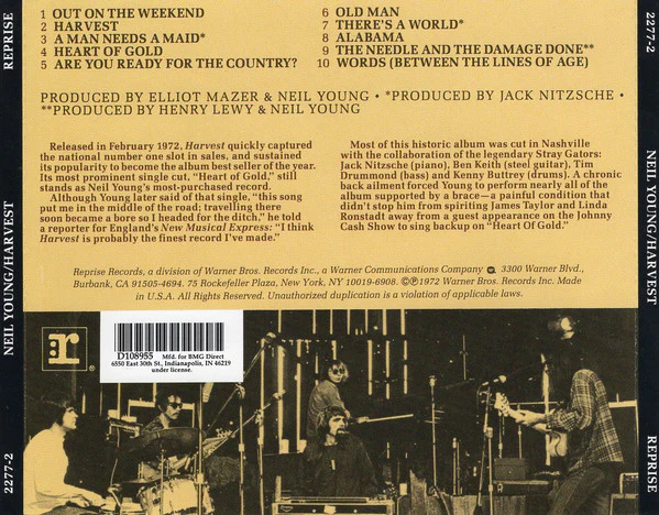 Neil Young - Harvest (CD, Album, Club, RE, WEA) (Very Good Plus (VG+)) - Image 5