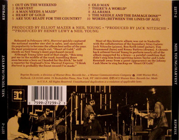 Neil Young - Harvest (CD, Album, RE) (Very Good Plus (VG+)) - Image 2
