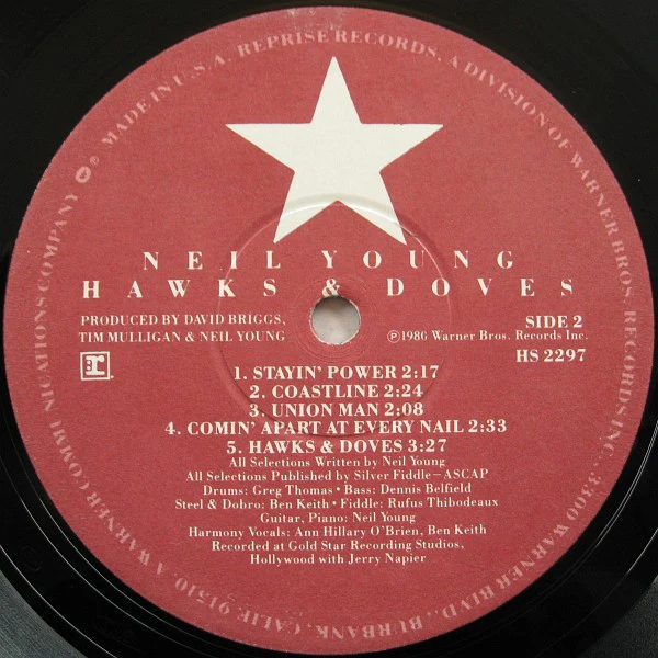 Neil Young - Hawks & Doves (LP, Album) NEW & SEALED - Image 4