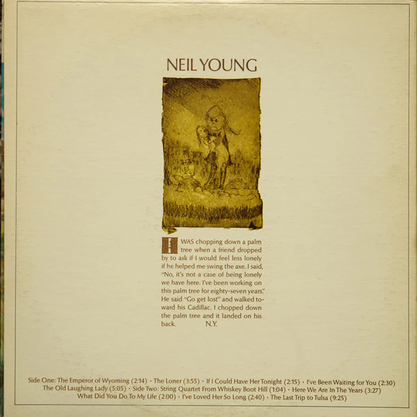 Neil Young - Neil Young (LP, Album, RP, Gat) (Good Plus (G+)) - Image 4