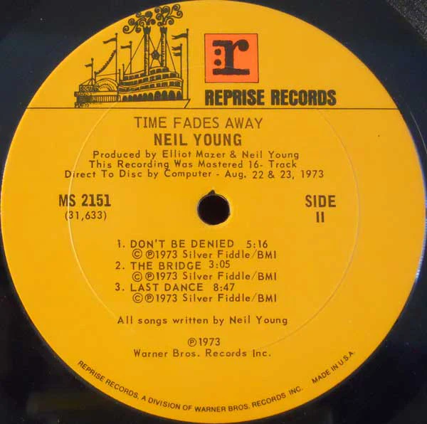 Neil Young - Time Fades Away (LP, Album, Ter) (Very Good Plus (VG+)) - Image 4