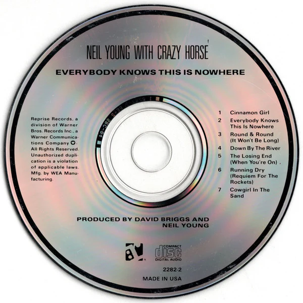 Neil Young With Crazy Horse - Everybody Knows This Is Nowhere (CD, Album, RE) (Very Good (VG)) - Image 3