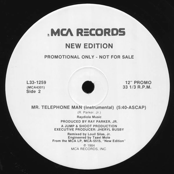 New Edition - Mr. Telephone Man (12", Promo) (Very Good (VG)) - Image 2