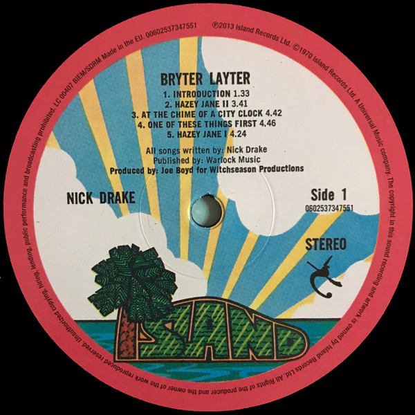 Nick Drake - Bryter Layter (LP, Album, RE, RM, 180) (Mint (M)) SEALED & NOS - Image 3