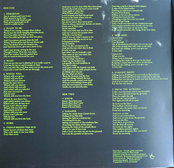 Nick Drake - Pink Moon (LP, Album, RE, 180) (Mint (M)) - Image 2