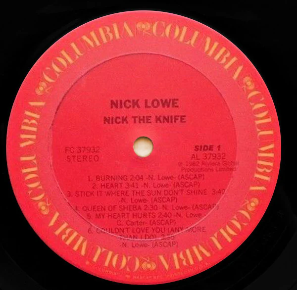 Nick Lowe - Nick The Knife (LP, Album) (Very Good Plus (VG+)) - Image 3