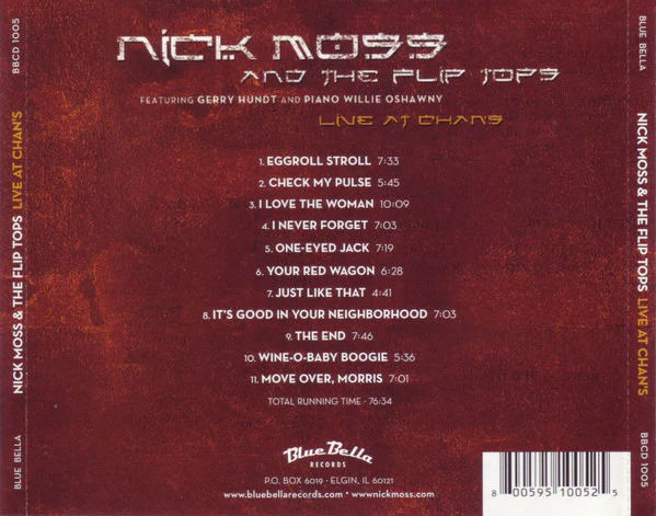 Nick Moss And The Flip Tops - Live At Chan's (CD, Album) (Near Mint (NM or M-)) - Image 2