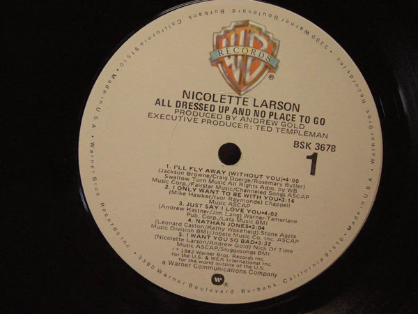 Nicolette Larson - All Dressed Up & No Place To Go (LP, Album, Win) (Very Good (VG)) - Image 3