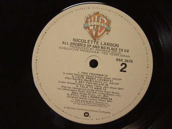 Nicolette Larson - All Dressed Up & No Place To Go (LP, Album, Win) (Very Good (VG)) - Image 4