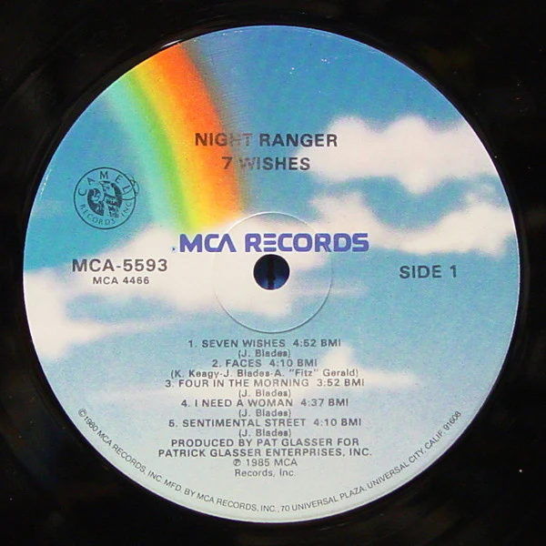 Night Ranger - 7 Wishes (LP, Album, Glo) (Very Good Plus (VG+)) - Image 3