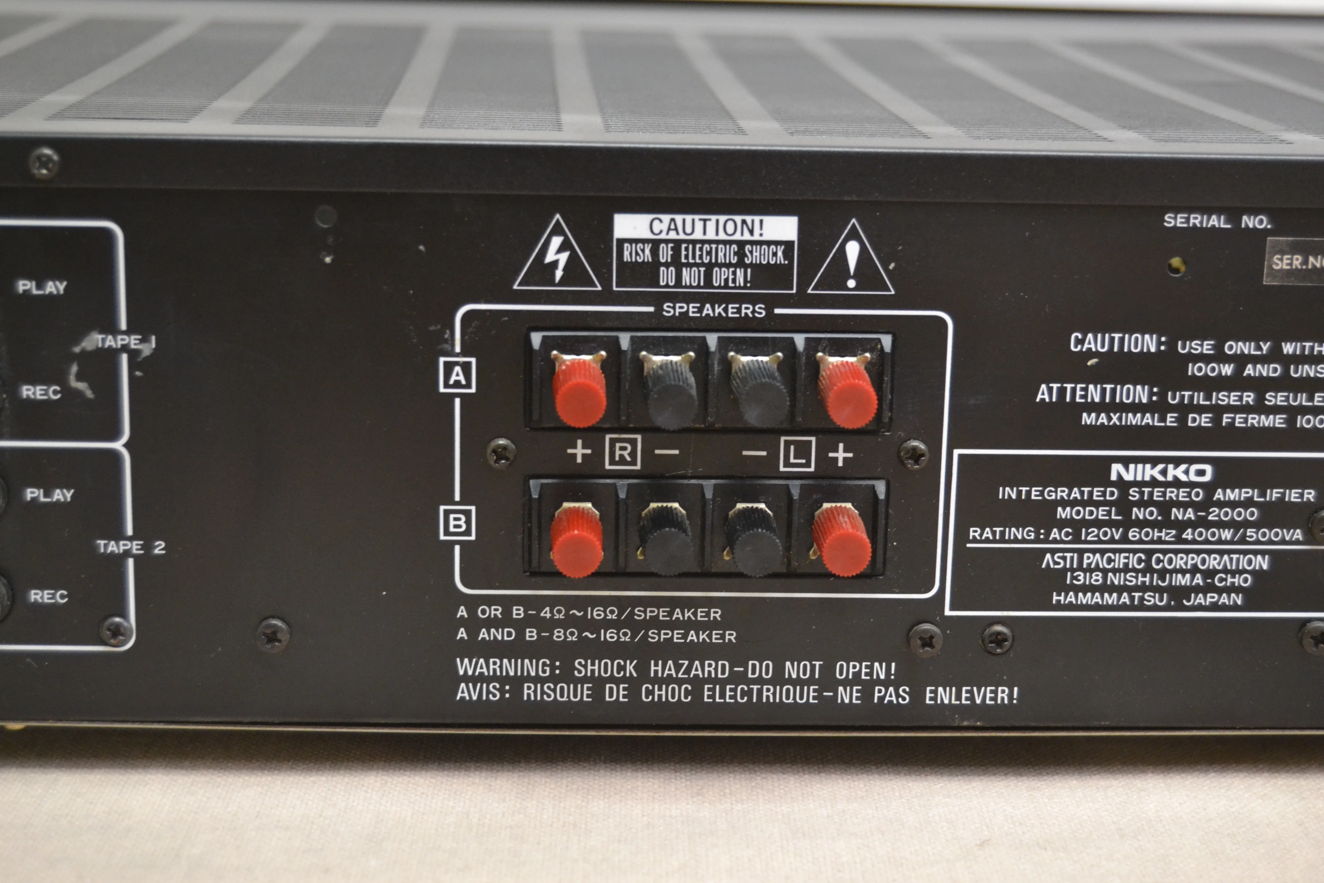 Nikko NA-2000 Stereo Integrated Amplifier * 100W RMS * 1984 - Image 12