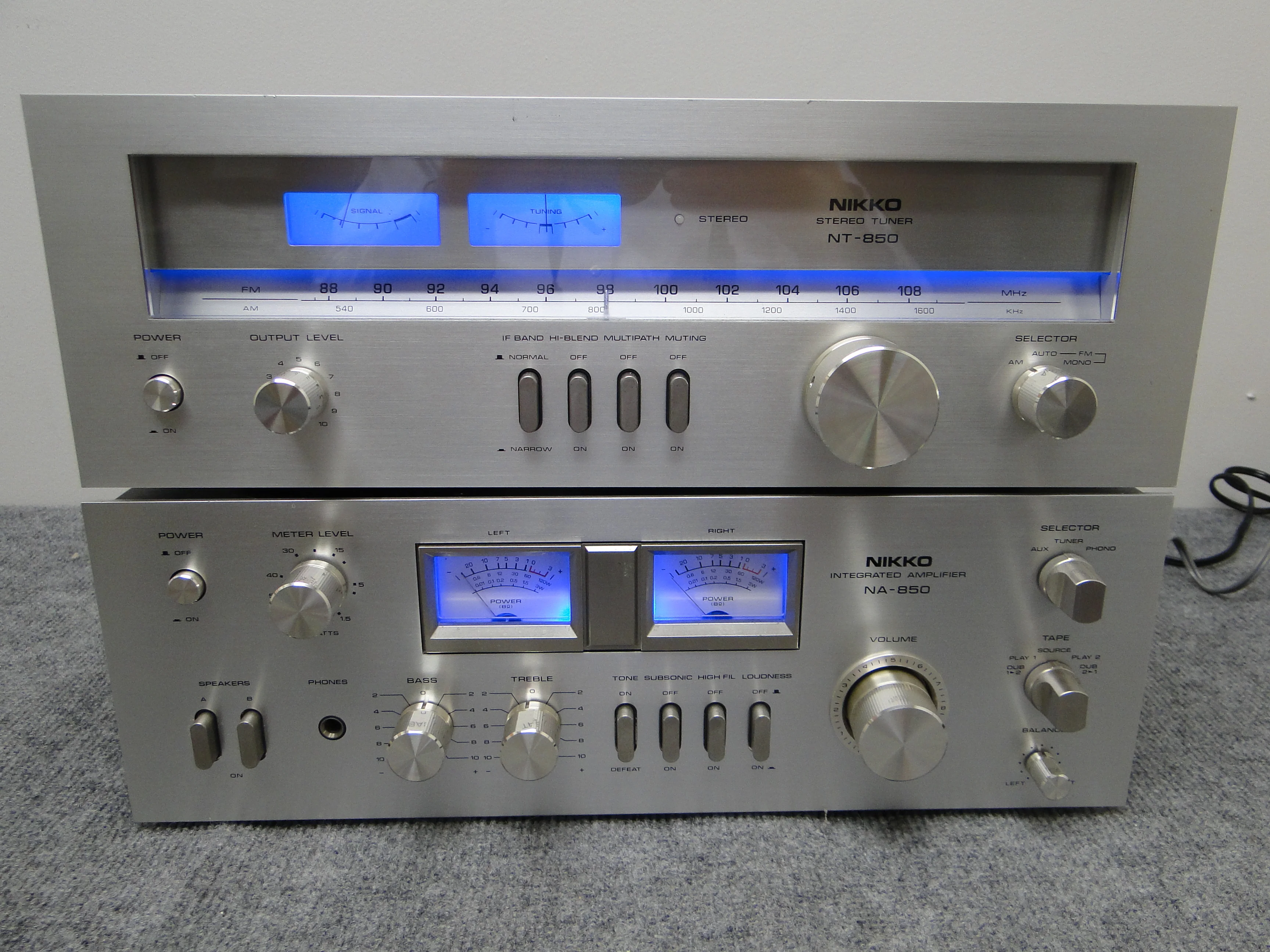 Nikko NA-850 Integrated Amplifier & Nikko NT-850 Tuner