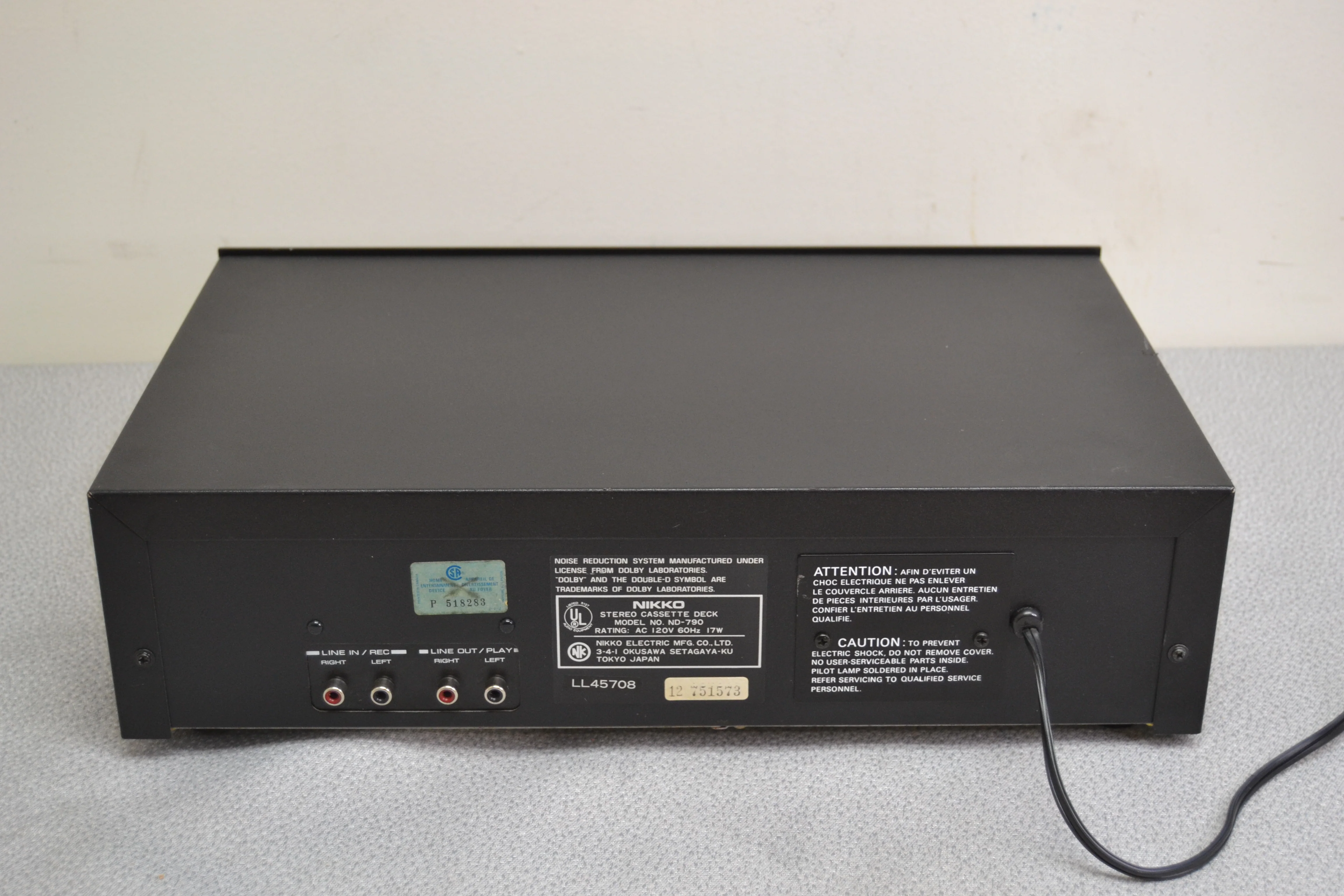 Nikko ND-790 Single Cassette Deck * Fully Serviced * New Belts - Image 11