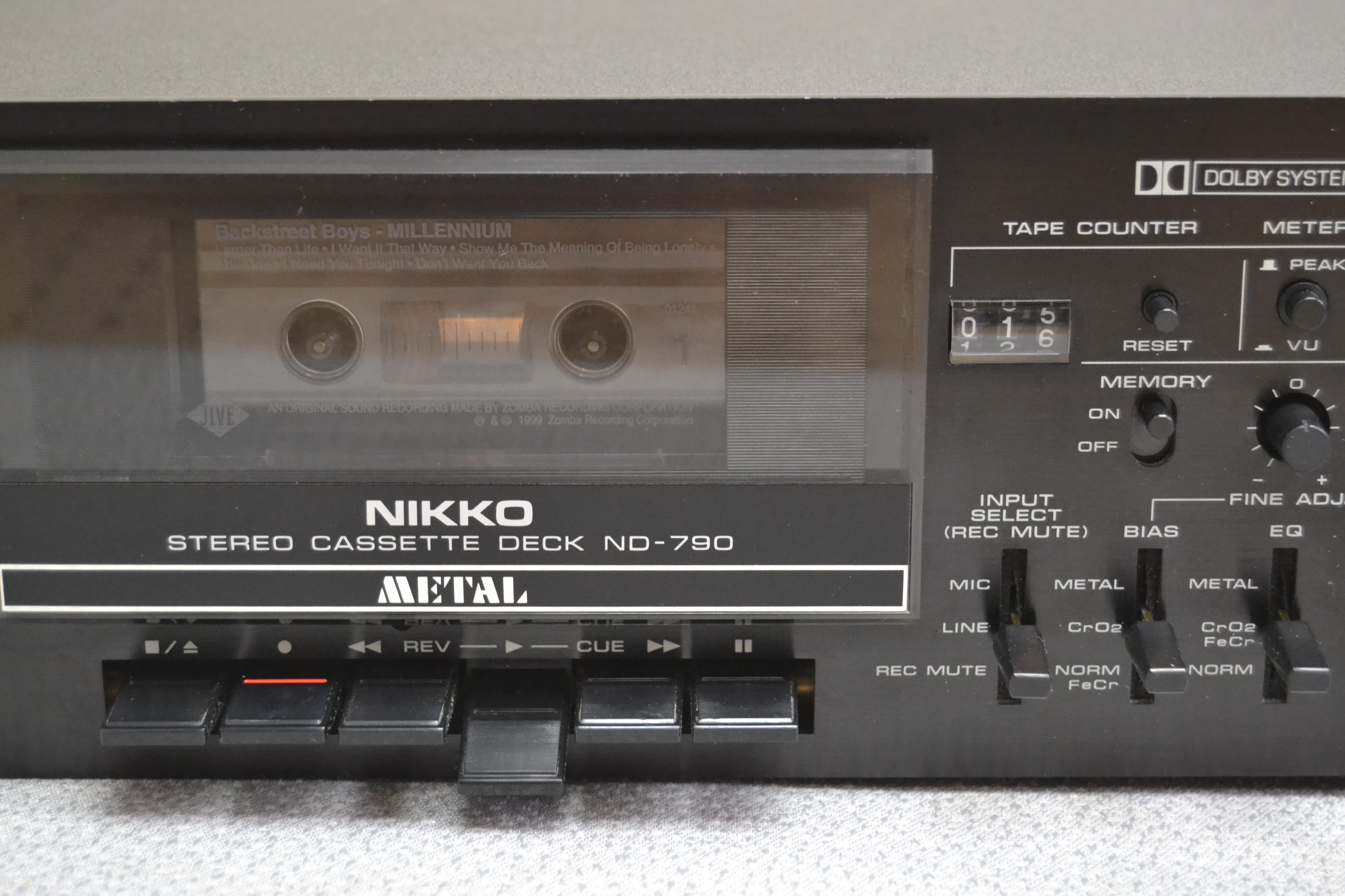 Nikko ND-790 Single Cassette Deck * Fully Serviced * New Belts - Image 3