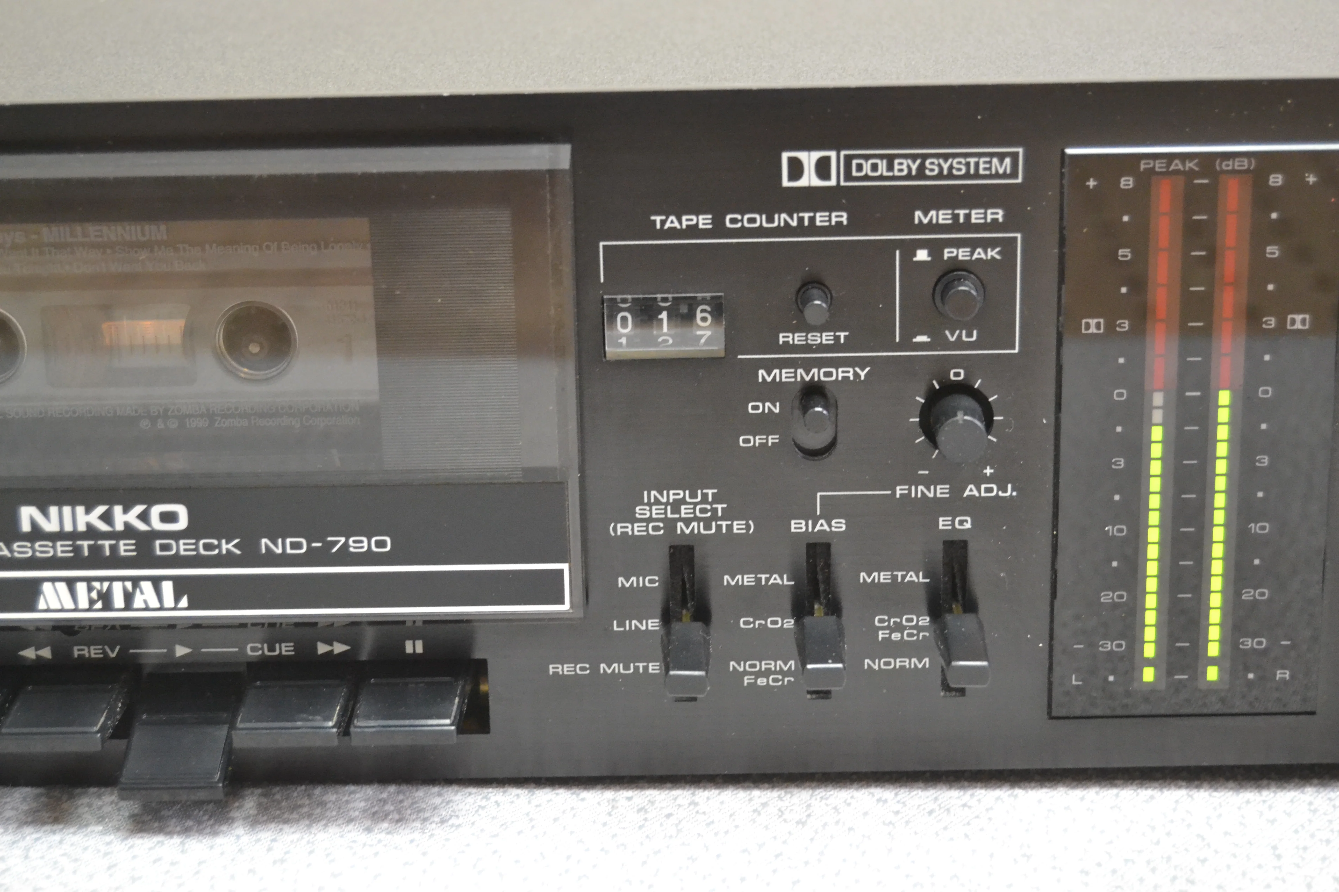 Nikko ND-790 Single Cassette Deck * Fully Serviced * New Belts - Image 4