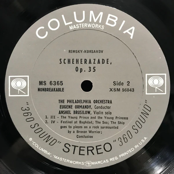 Nikolai Rimsky-Korsakov - The Philadelphia Orchestra, Eugene Ormandy, Anshel Brusilow - Scheherazade (LP, Album) (Near Mint (NM or M-)) - Image 4