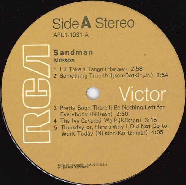 Nilsson* - Sandman (LP, Album) (Very Good Plus (VG+)) - Image 5