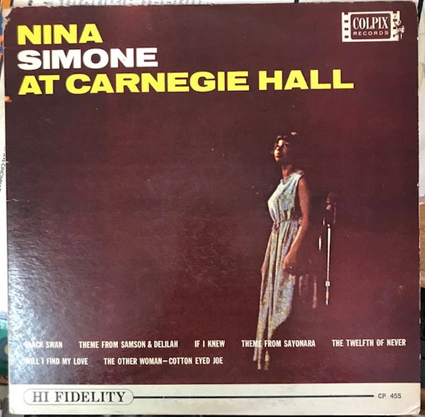 Nina Simone - At Carnegie Hall (LP, Album, Mono, Promo) (Mint (M))