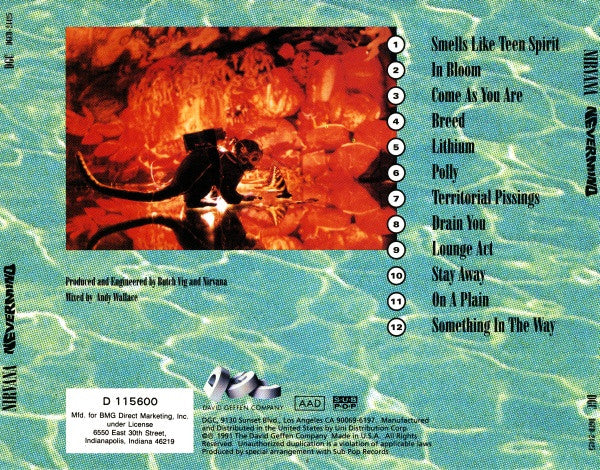 Nirvana - Nevermind (CD, Album, Club, BMG) (Near Mint (NM or M-)) - Image 2