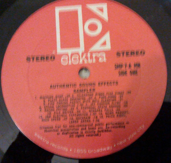No Artist - Authentic Sound Effects Sampler (LP, Album) (Very Good (VG)) - Image 3