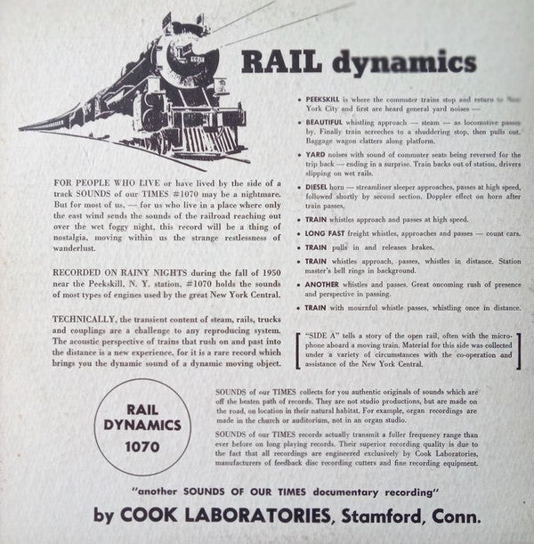 No Artist - Rail Dynamics (10") (Very Good Plus (VG+)) - Image 2