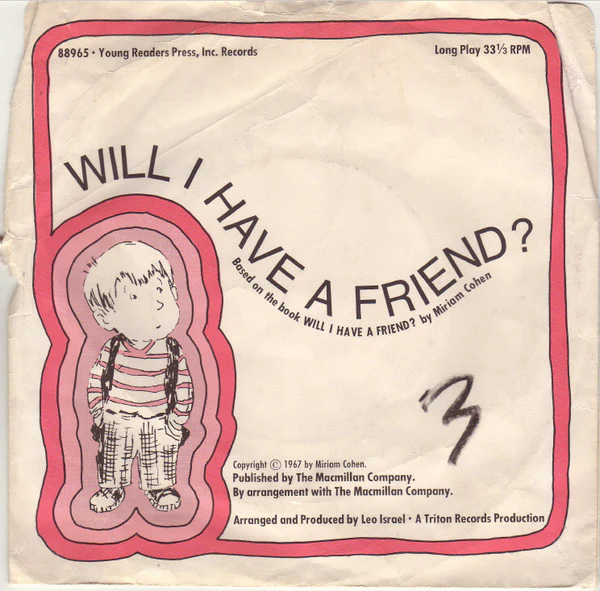 No Artist - Will I Have A Friend (7") (Very Good Plus (VG+)) - Image 2