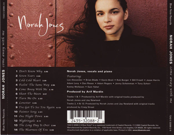 Norah Jones - Come Away With Me (CD, Album) (Very Good Plus (VG+)) - Image 2