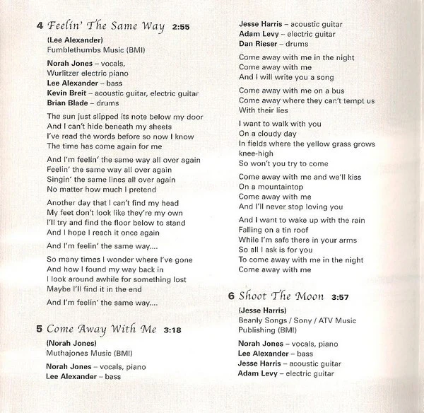 Norah Jones - Come Away With Me (CD, Album) (Very Good Plus (VG+)) - Image 5