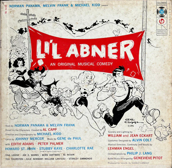 Norman Panama, Melvin Frank & Michael Kidd - Li'l Abner (An Original Musical Comedy) (LP, Album, Bri) (Very Good (VG))