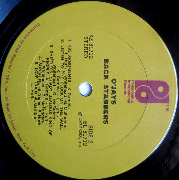 O'Jays* - Back Stabbers (LP, Album) (Good Plus (G+)) - Image 4