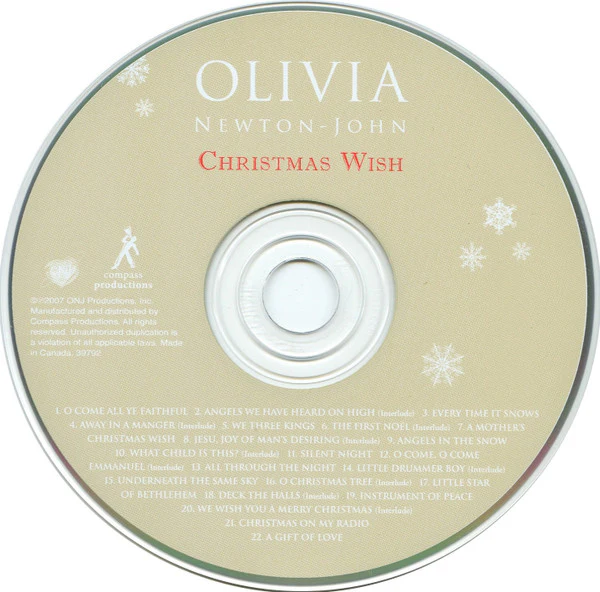 Olivia Newton-John - Christmas Wish (CD, Album) (Very Good Plus (VG+)) - Image 3